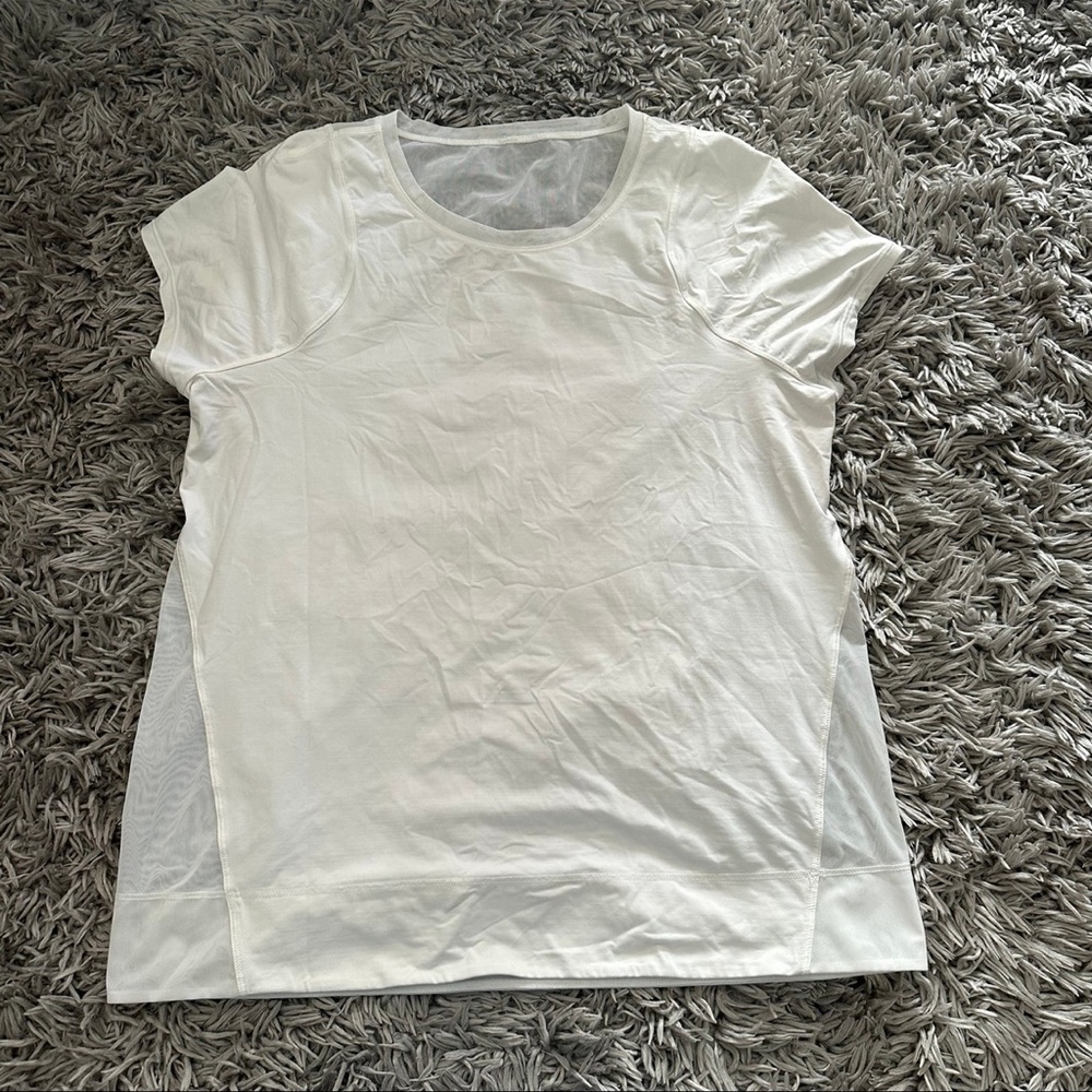 Lululemon White mesh tee